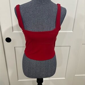 Red Better Be cropped tank top